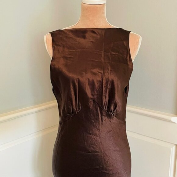 ZARA WRINKLED SATIN EFFECT DRESS ZW COLLECTION - Large - Picture 4 of 9